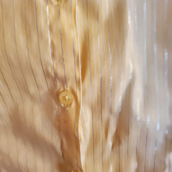 DCC STRETCH YELLOW WITH SILVER THREAD BLOUSE S Lge - Picture 7 of 9